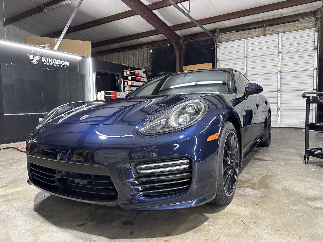 ceramic coating for a porche in kingdom window tint in fort worth texas