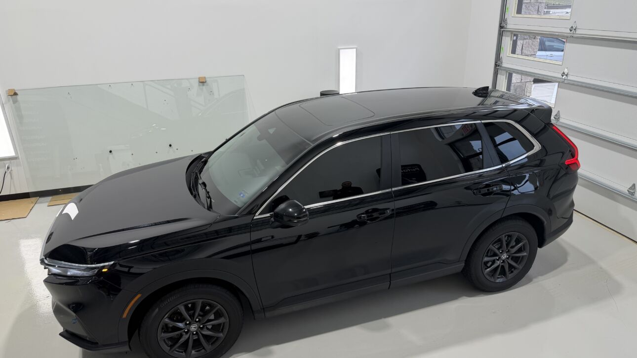 window tint shades on a car at Kingdom Window Tint in Lewisville, TX