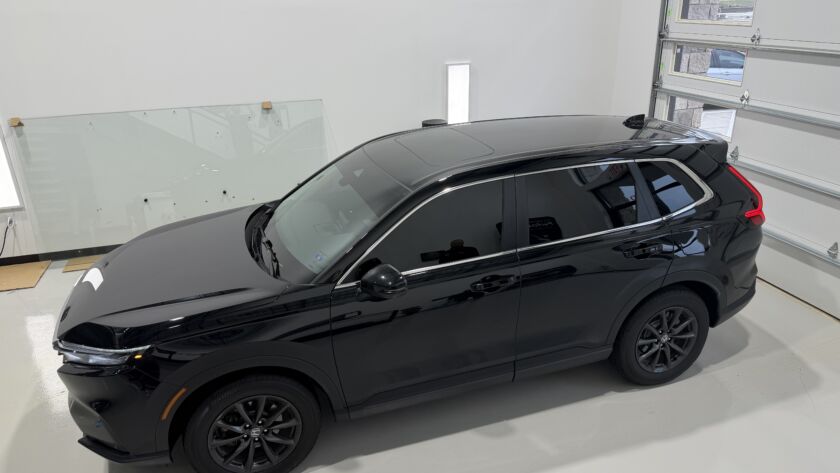 Window tint on a Honda CR-V at Kingdom Window Tint in Lewisville, TX