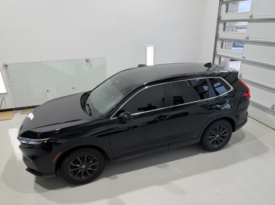 Window tint on a Honda CR-V at Kingdom Window Tint in Lewisville, TX