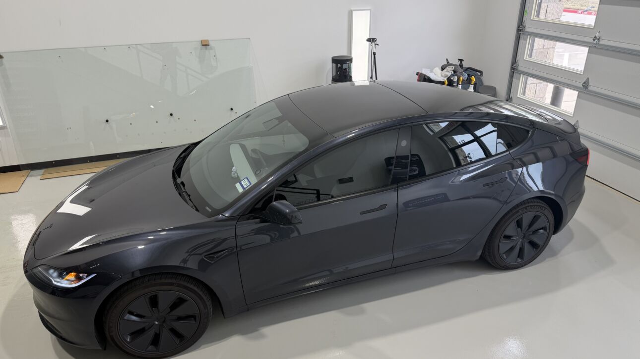 Tesla Model Y window tint at Kingdom Window Tint in Lewisville, TX