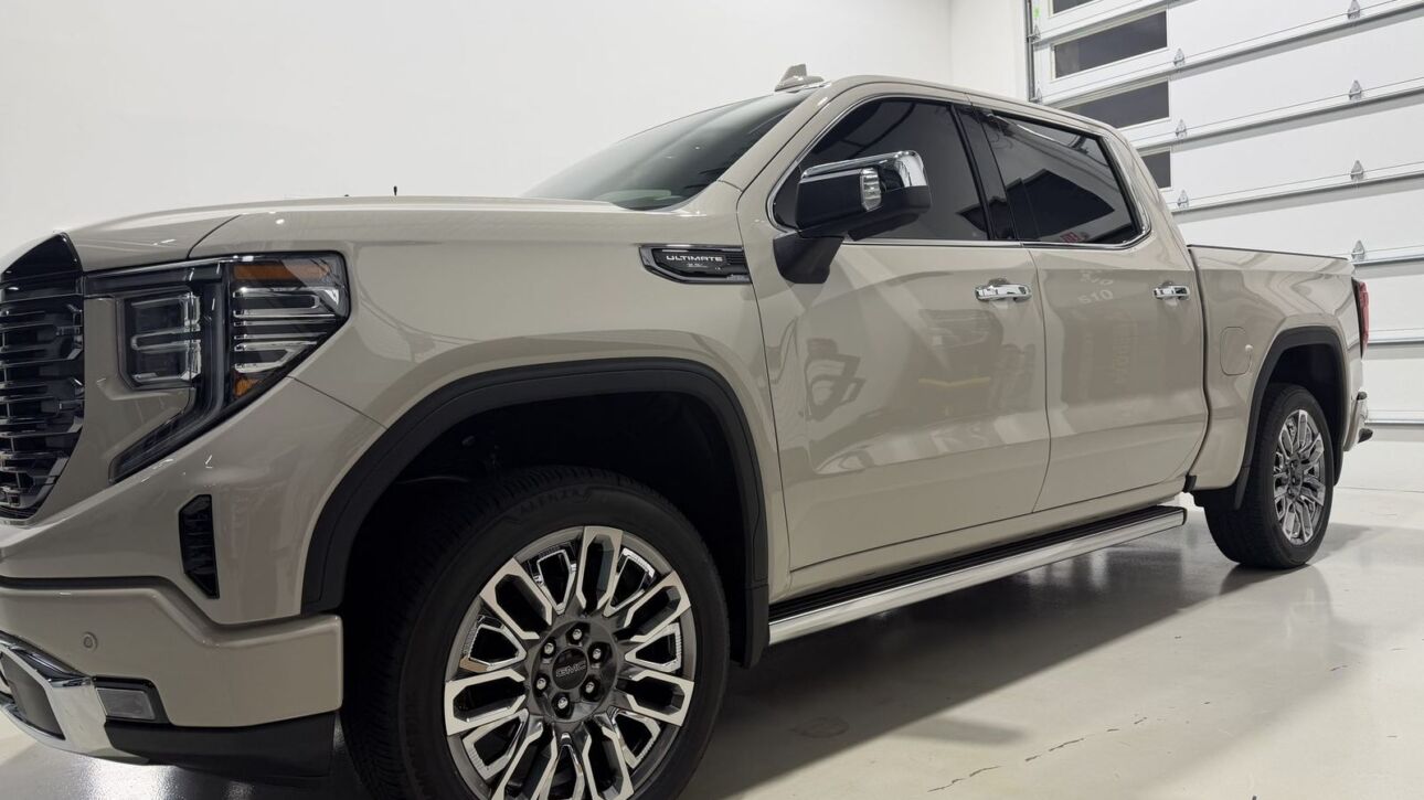 GMC Sierra 1500 Denali Ultimate after full ceramic coating at Kingdom Window Tint in Lewisville, TX