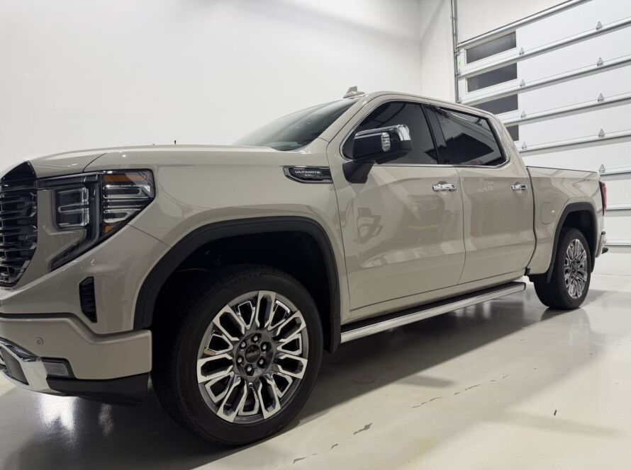 GMC Sierra 1500 Denali Ultimate after full ceramic coating at Kingdom Window Tint in Lewisville, TX